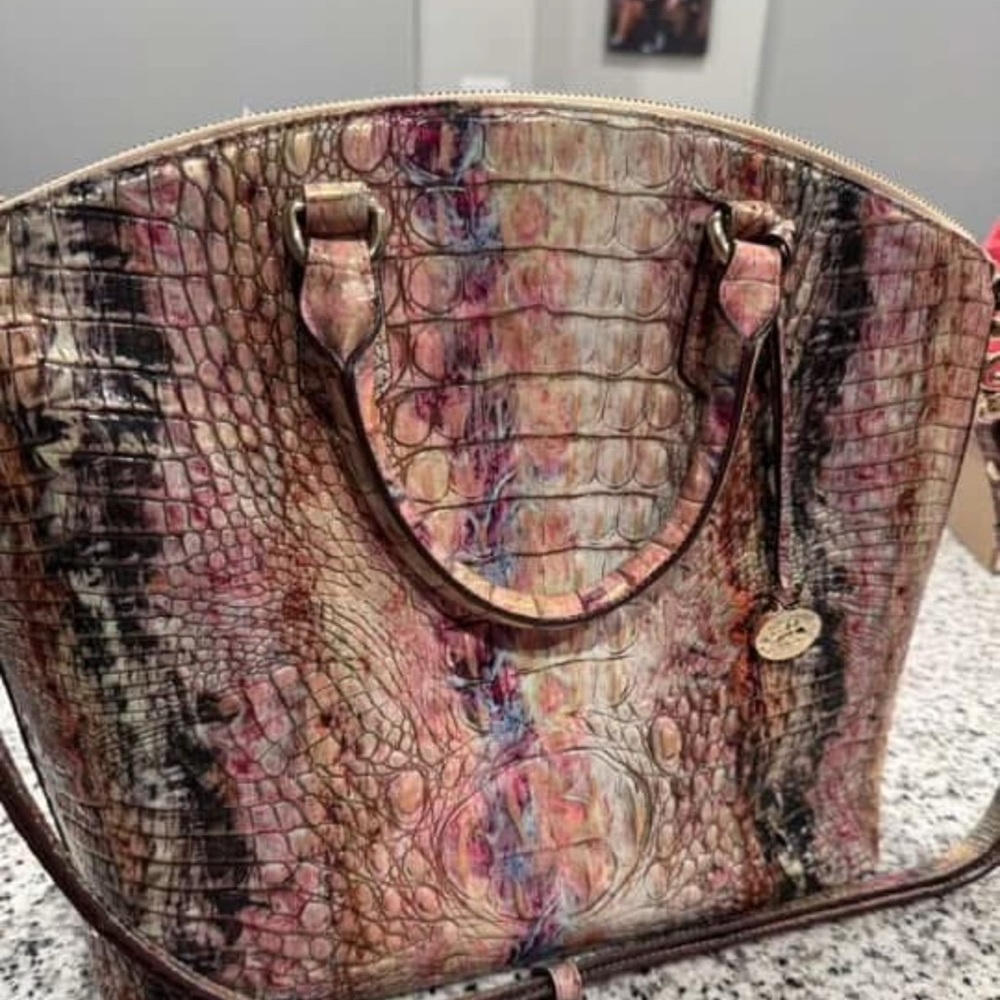Elegant Multicolor Crocodile-Embossed Women's Bag
